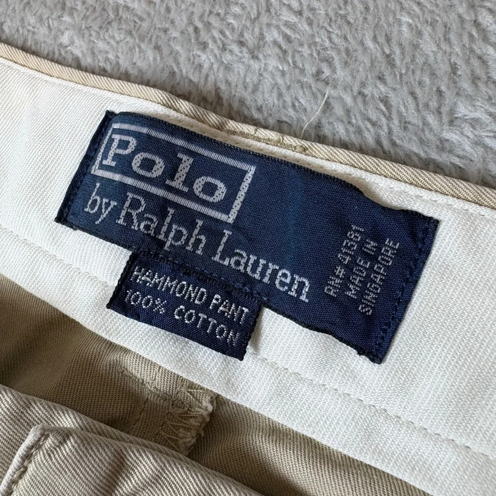 Polo Ralph Lauren Pants Men 38x32 (Fits 38x31) Hammond Pant Pleated Khaki Tan